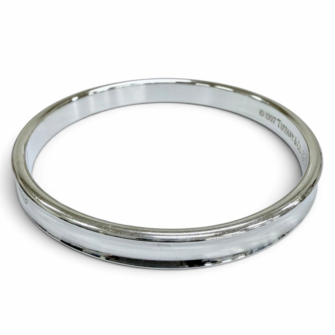 Great TIFFANY&Co. Bangle Narrow Bangle Silver 925 Women