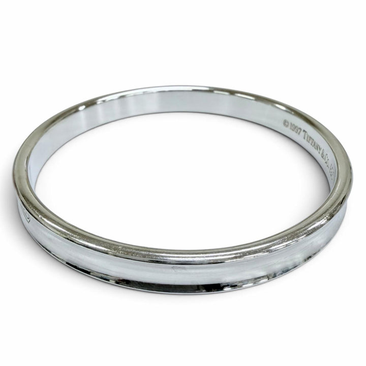 Great TIFFANY&Co. Bangle Narrow Bangle Silver 925 Women