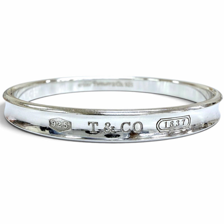 Great TIFFANY&Co. Bangle Narrow Bangle Silver 925 Women