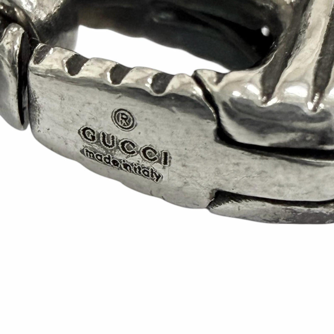 Great GUCCI Necklace Interlocking G Arabesque Silver AG925 mens 524890