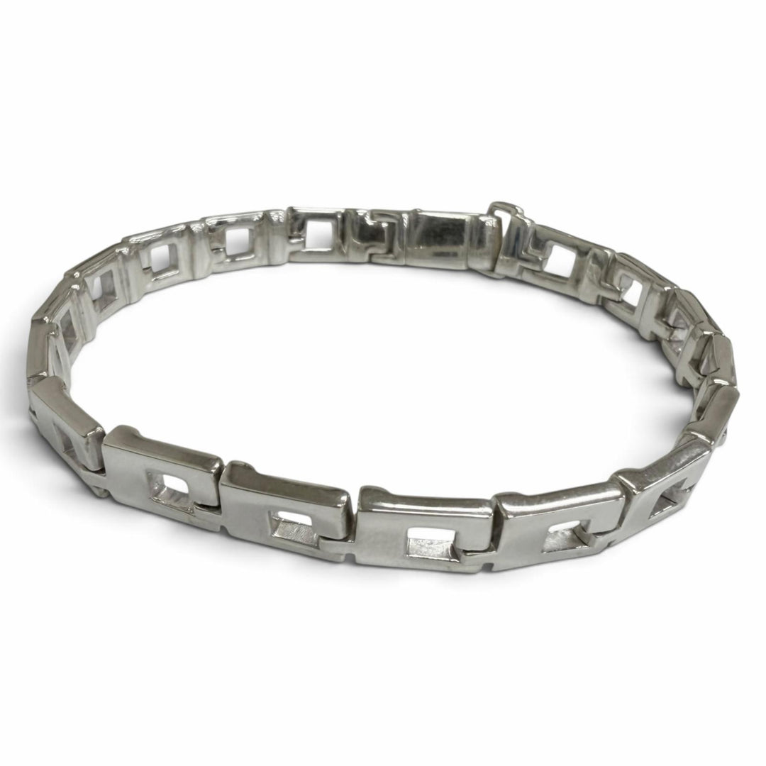 Excellent GUCCI bracelet Square G Silver SV925 mens