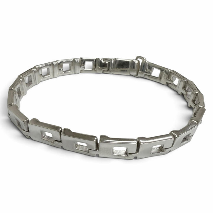 Excellent GUCCI bracelet Square G Silver SV925 mens