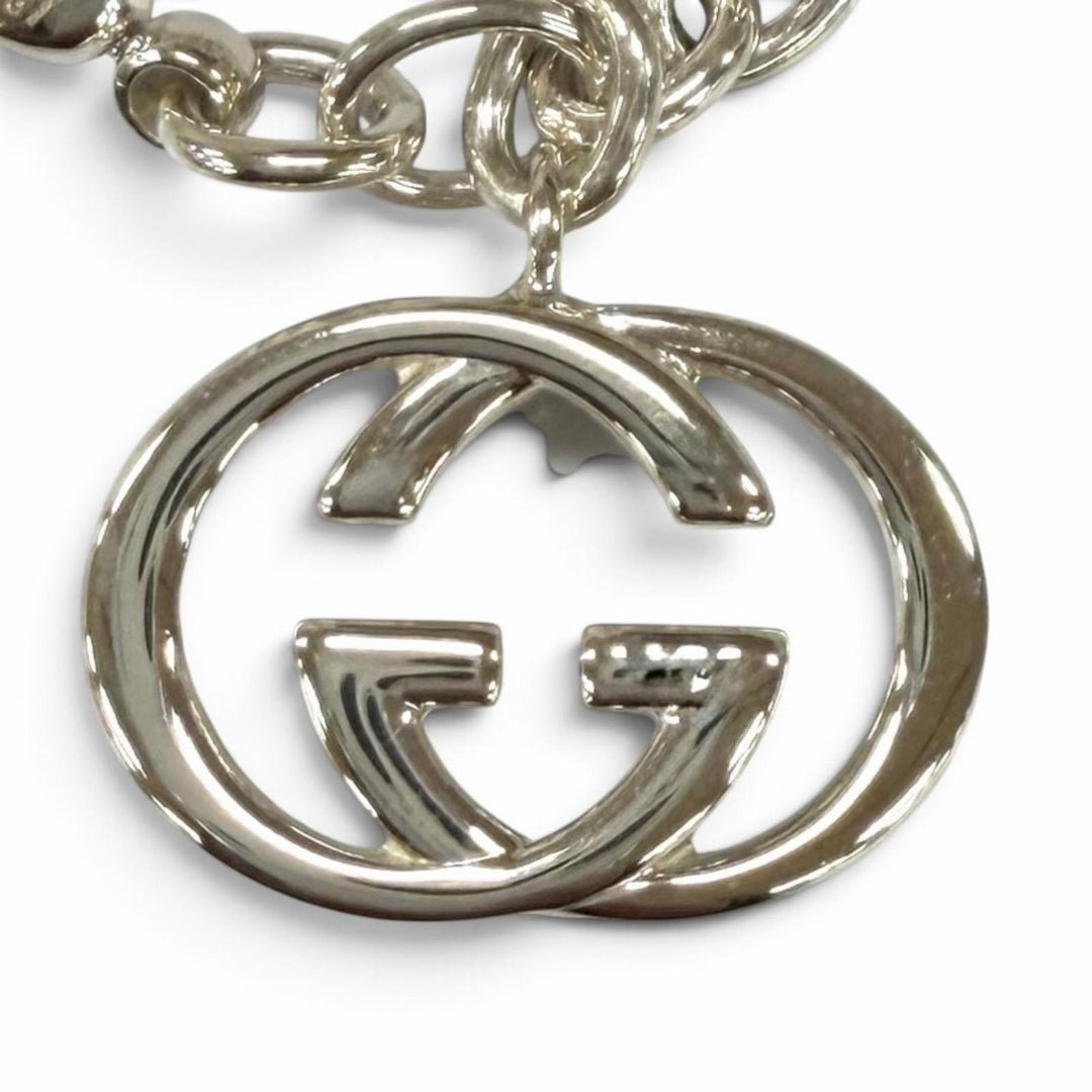 Excellent GUCCI bracelet Interlocking G Silver 925 Women 190501