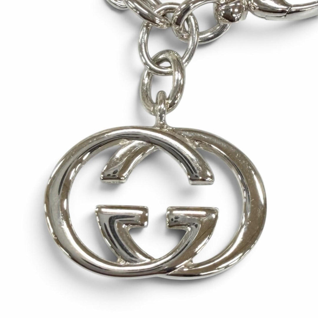 Excellent GUCCI bracelet Interlocking G Silver 925 Women 190501