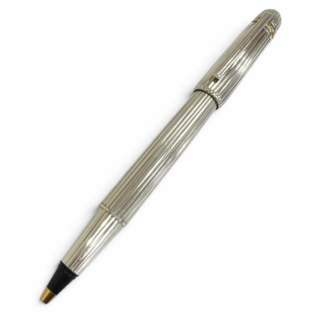 Great Cartier Ballpoint pen Pasha de Cartier Trinity Silver Blue Gemstone