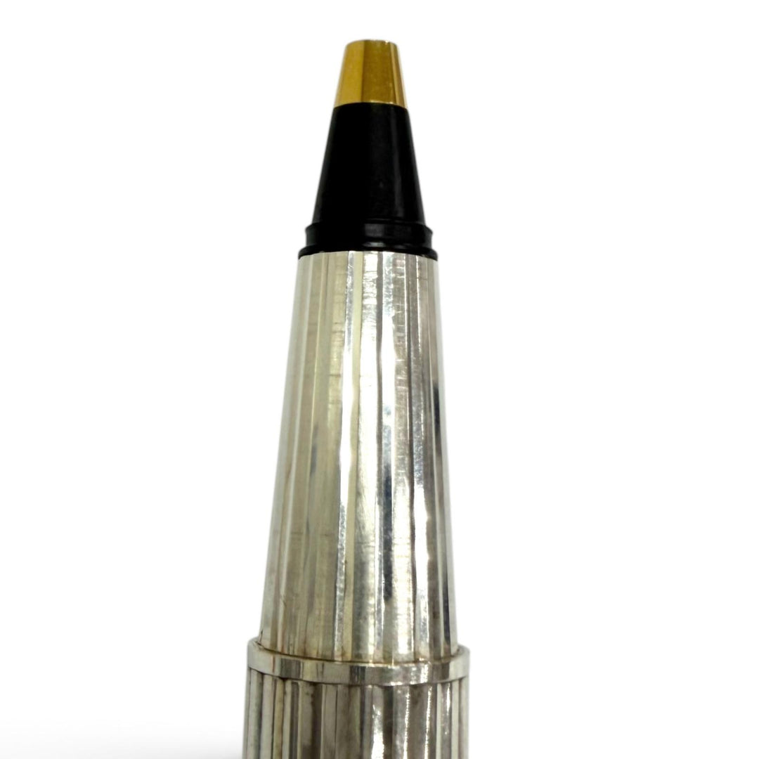 Great Cartier Ballpoint pen Pasha de Cartier Trinity Silver Blue Gemstone