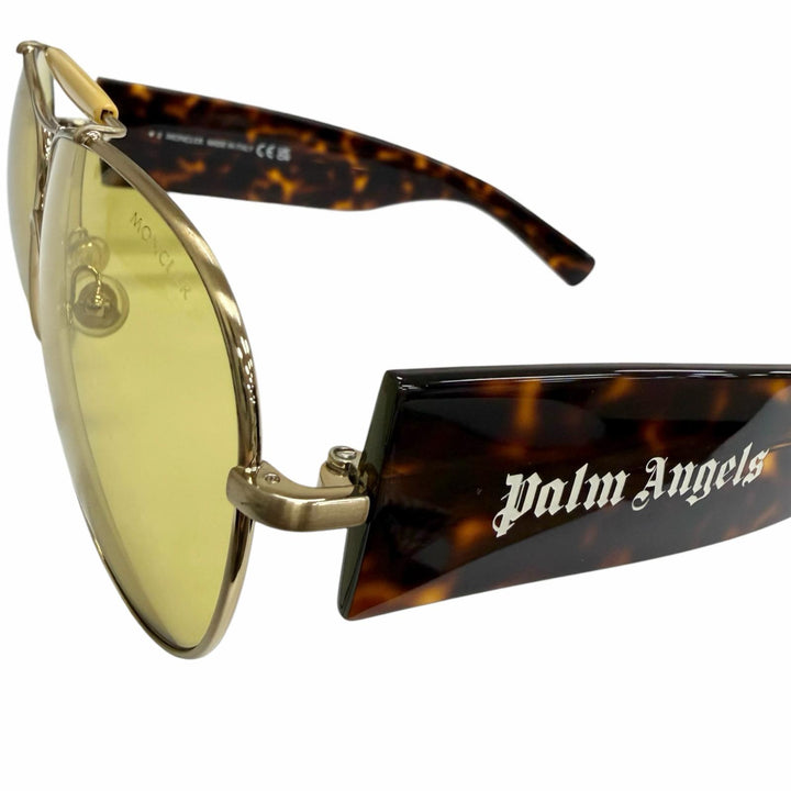 Great MONCLER GENIUS 8 Palm Angels sunglasses Two Bridges gold