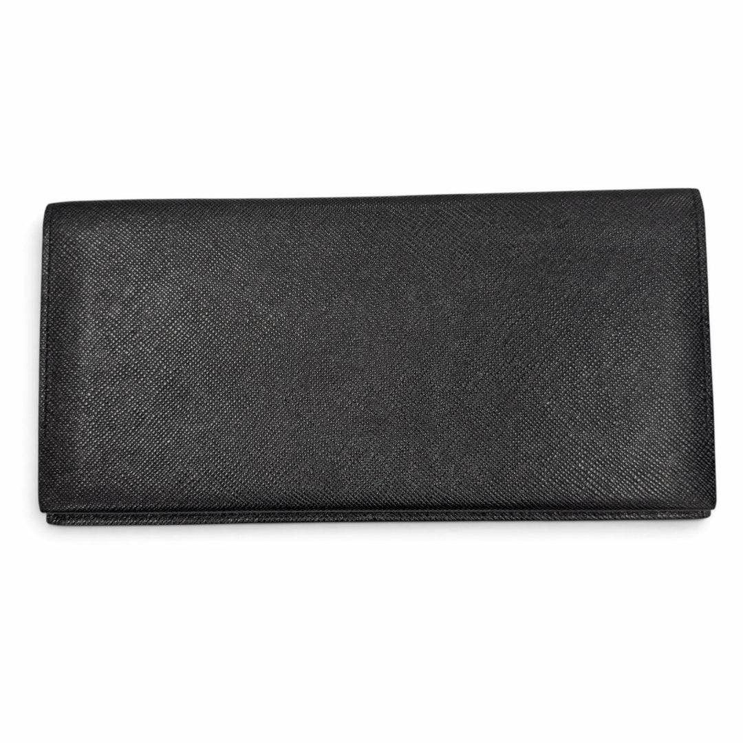 Great BURBERRY Purse Logo-embossed Nova Check Bifold Wallet black leather mens