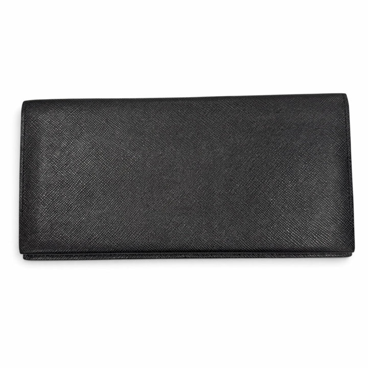 Great BURBERRY Purse Logo-embossed Nova Check Bifold Wallet black leather mens
