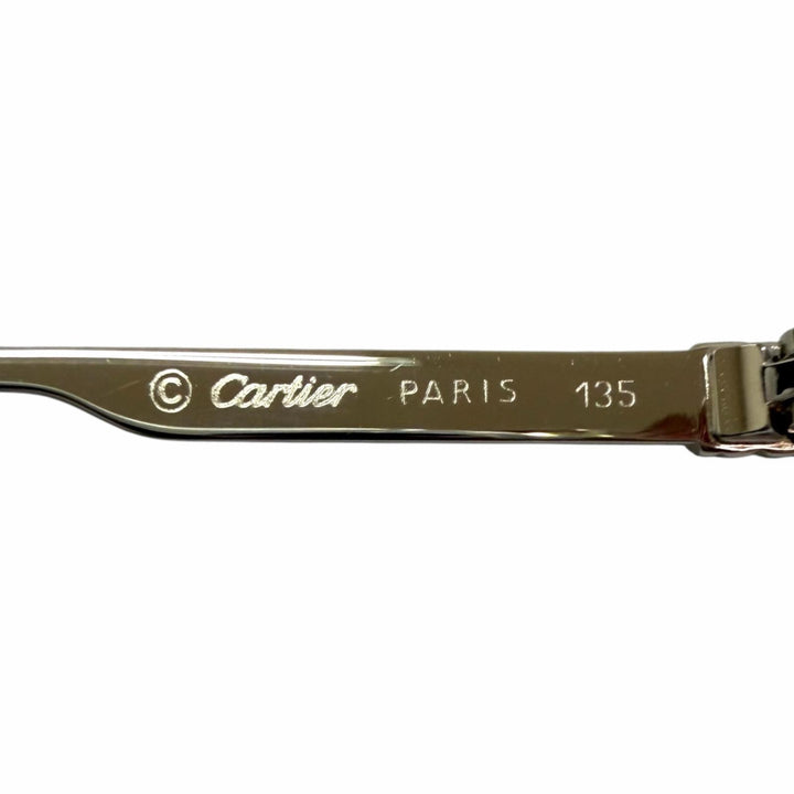 Very Good Cartier sunglasses Square Half Rim Silver mens