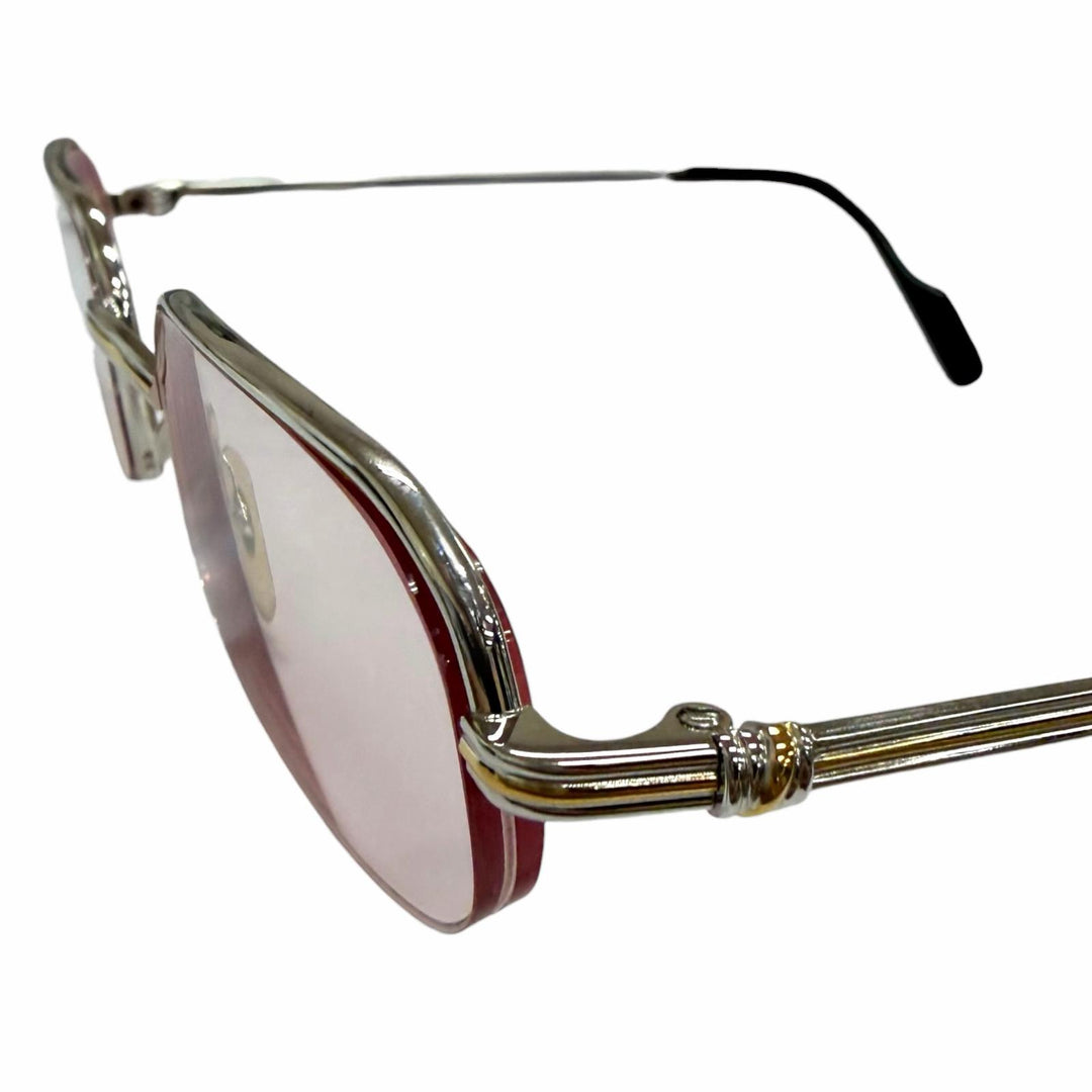 Very Good Cartier sunglasses Square Half Rim Silver mens