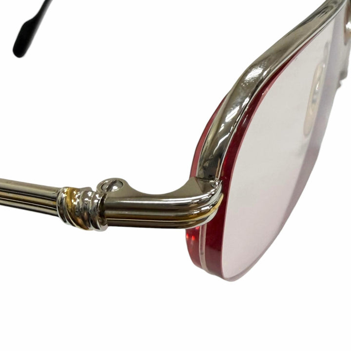 Very Good Cartier sunglasses Square Half Rim Silver mens