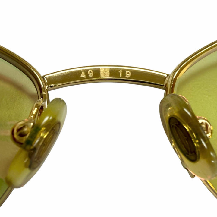 Great Cartier sunglasses Oval Half-Rim Side Stone gold mens