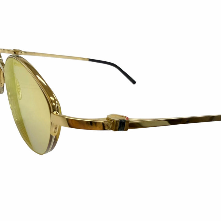 Great Cartier sunglasses Oval Half-Rim Side Stone gold mens