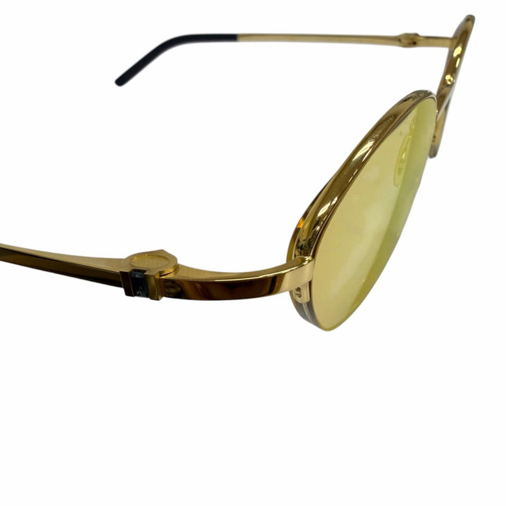 Great Cartier sunglasses Oval Half-Rim Side Stone gold mens