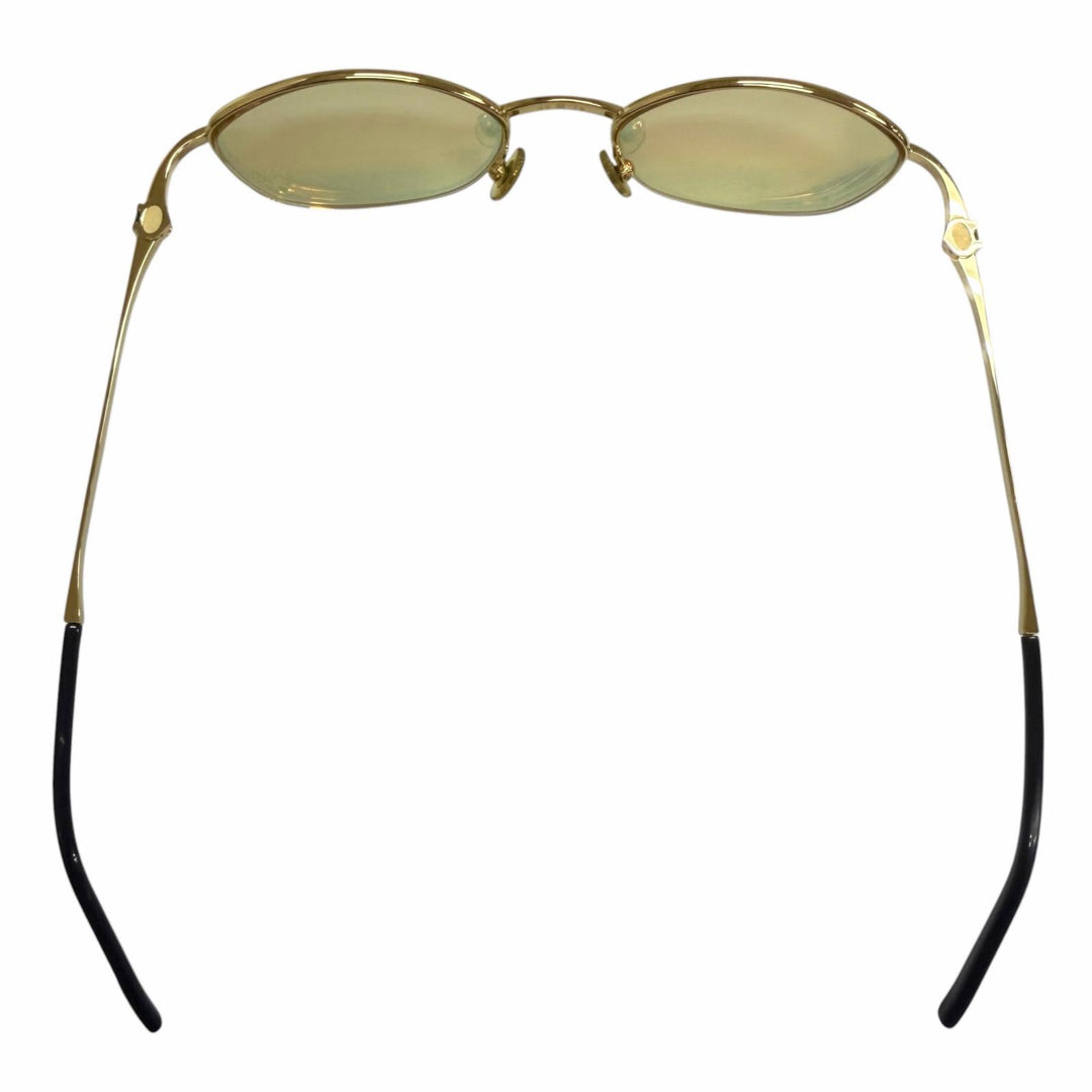 Great Cartier sunglasses Oval Half-Rim Side Stone gold mens