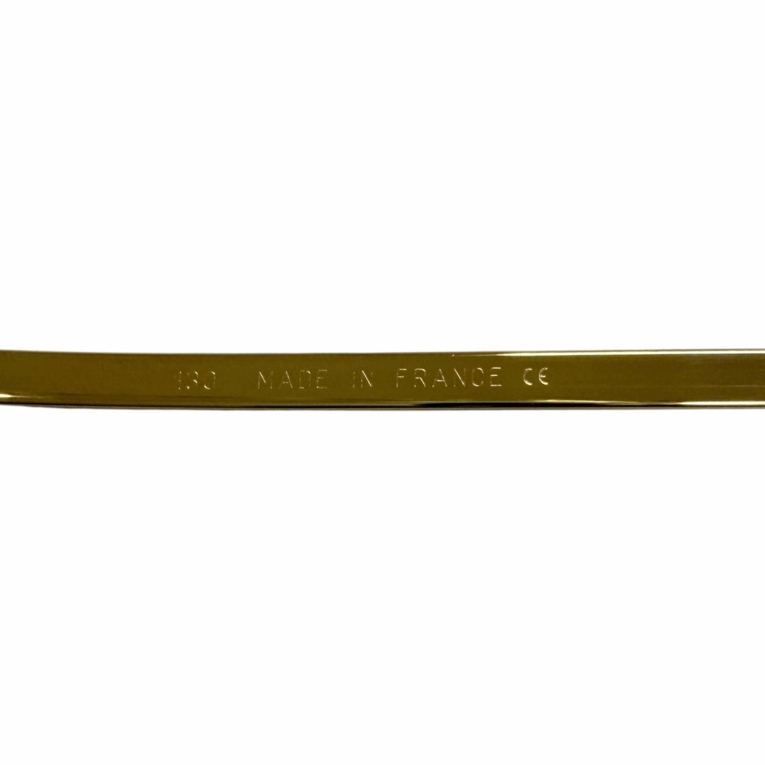 Great Cartier sunglasses Oval Half-Rim Side Stone gold mens