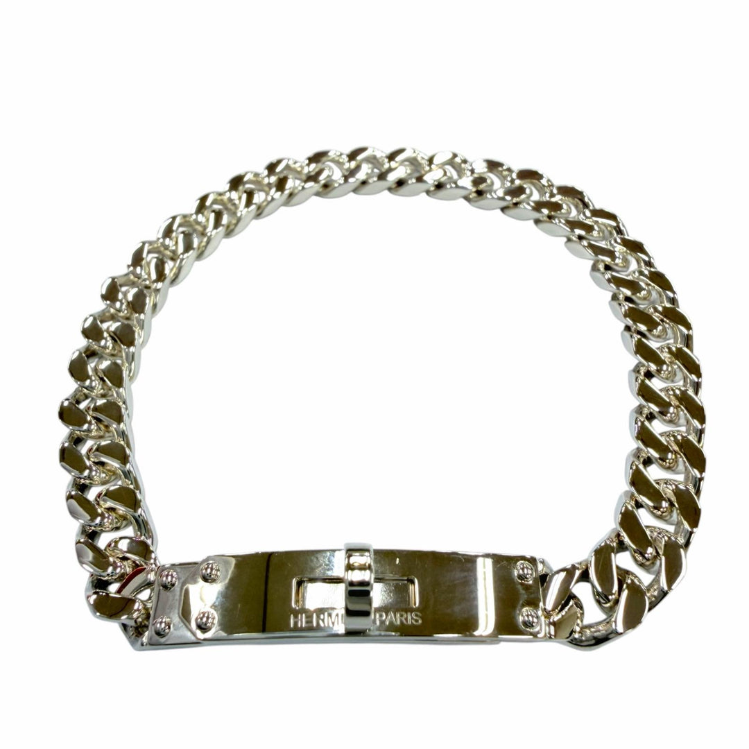 Excellent HERMES Kelly Gourmet Bracelet TPM Silver AG925 LG Women 25S368416