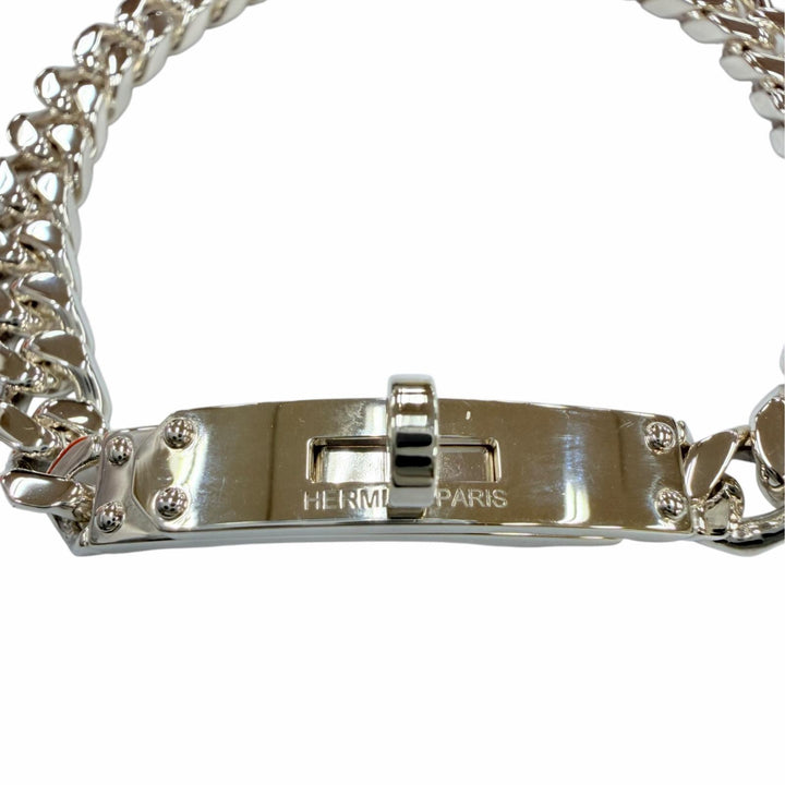 Excellent HERMES Kelly Gourmet Bracelet TPM Silver AG925 LG Women 25S368416