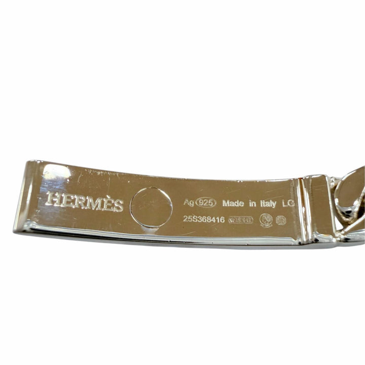 Excellent HERMES Kelly Gourmet Bracelet TPM Silver AG925 LG Women 25S368416