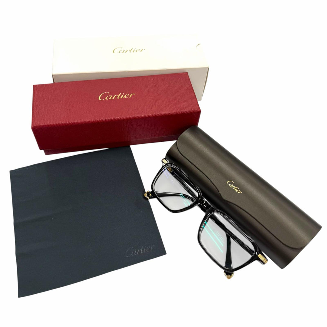 Great Cartier Glasses With logo black mens F01HT00990 CT0586O