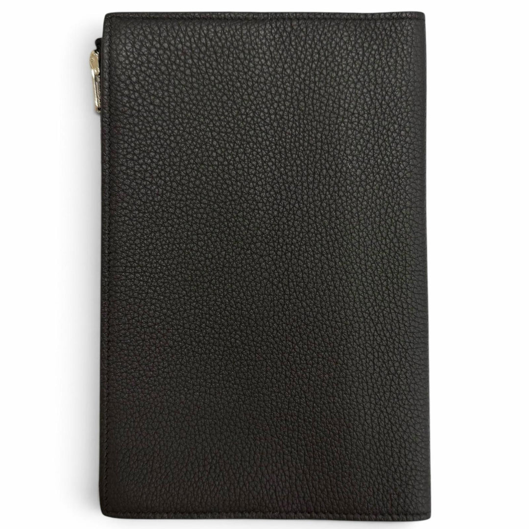 Great HERMES Notebook cover EA Zip PM accessory case black Togo Leather mens