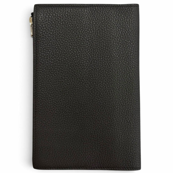 Great HERMES Notebook cover EA Zip PM accessory case black Togo Leather mens
