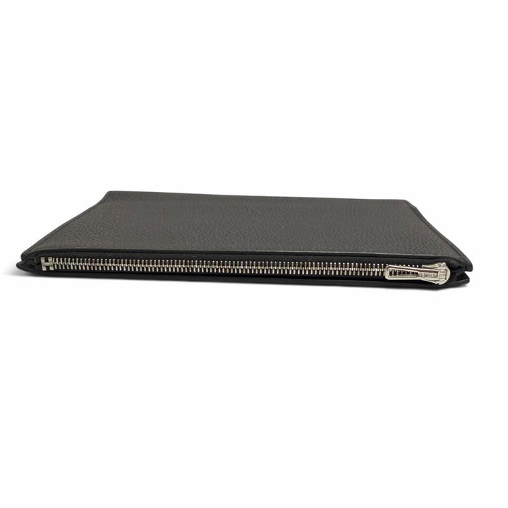 Great HERMES Notebook cover EA Zip PM accessory case black Togo Leather mens