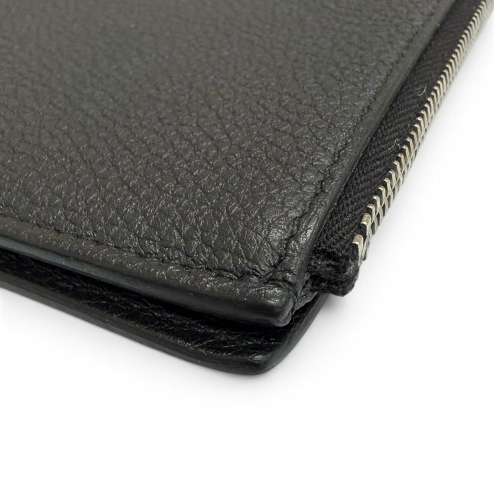 Great HERMES Notebook cover EA Zip PM accessory case black Togo Leather mens