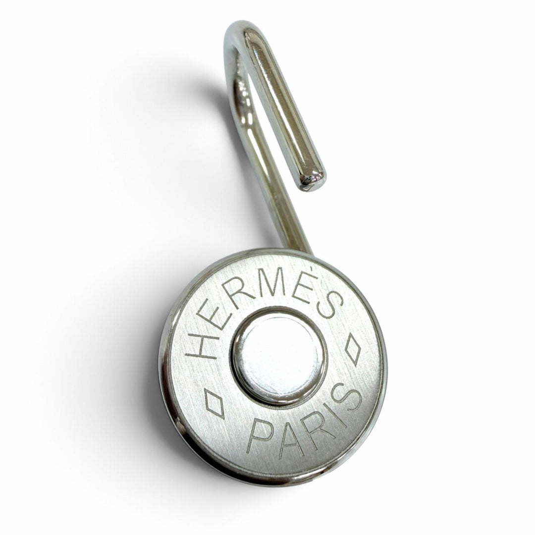 Excellent HERMES charm Crude Cell Charm Stainless Steel Current product Silver