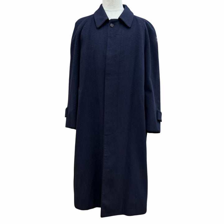 Great LANVIN STUDIO coat Figurine tailoring Navy cashmere mens 50