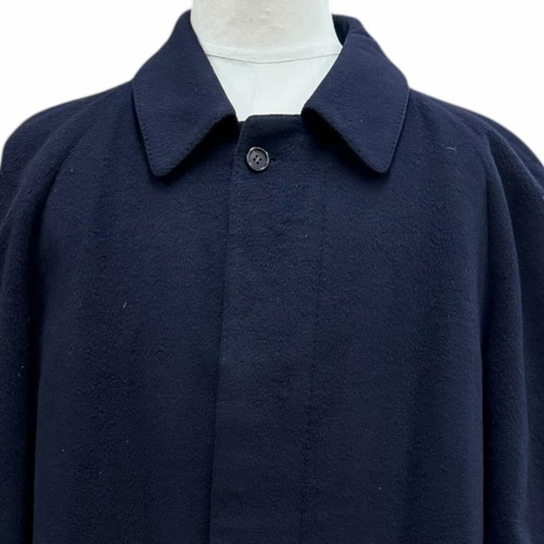 Great LANVIN STUDIO coat Figurine tailoring Navy cashmere mens 50