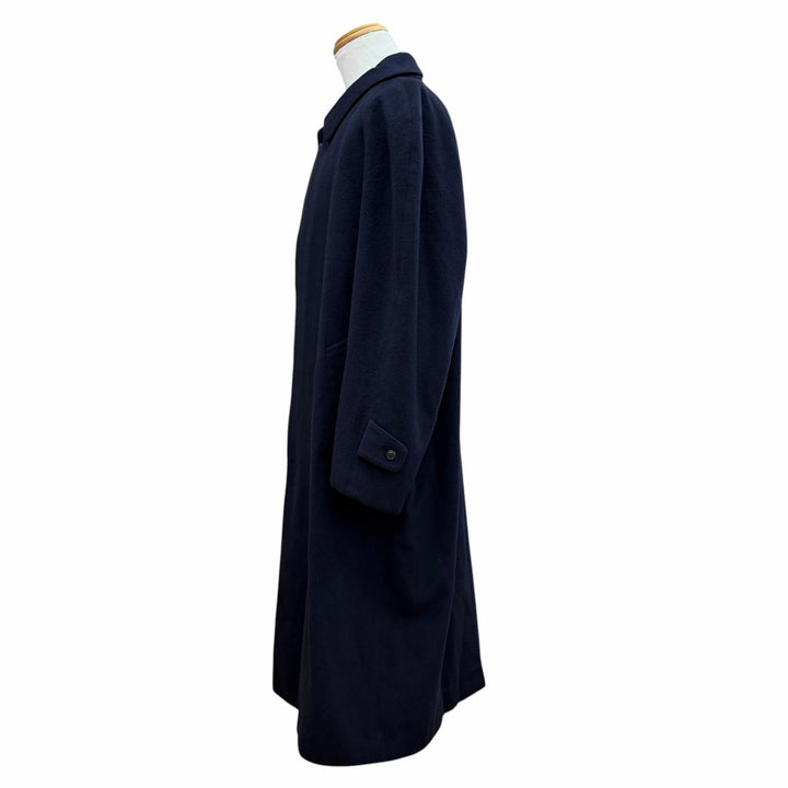 Great LANVIN STUDIO coat Figurine tailoring Navy cashmere mens 50