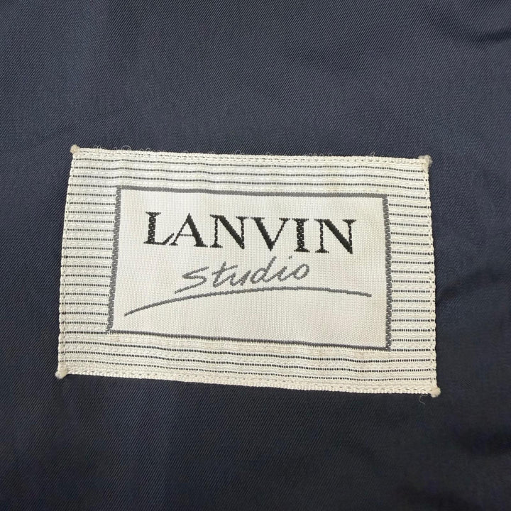 Great LANVIN STUDIO coat Figurine tailoring Navy cashmere mens 50