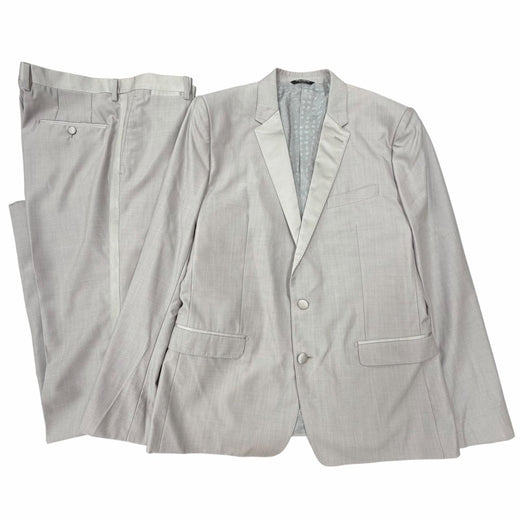 Pristine DOLCE&GABBANA two-piece set Black Tag Single Suit Light gray wool 54