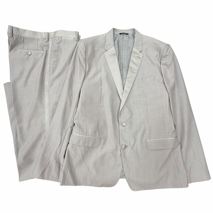 Pristine DOLCE&GABBANA two-piece set Black Tag Single Suit Light gray wool 54