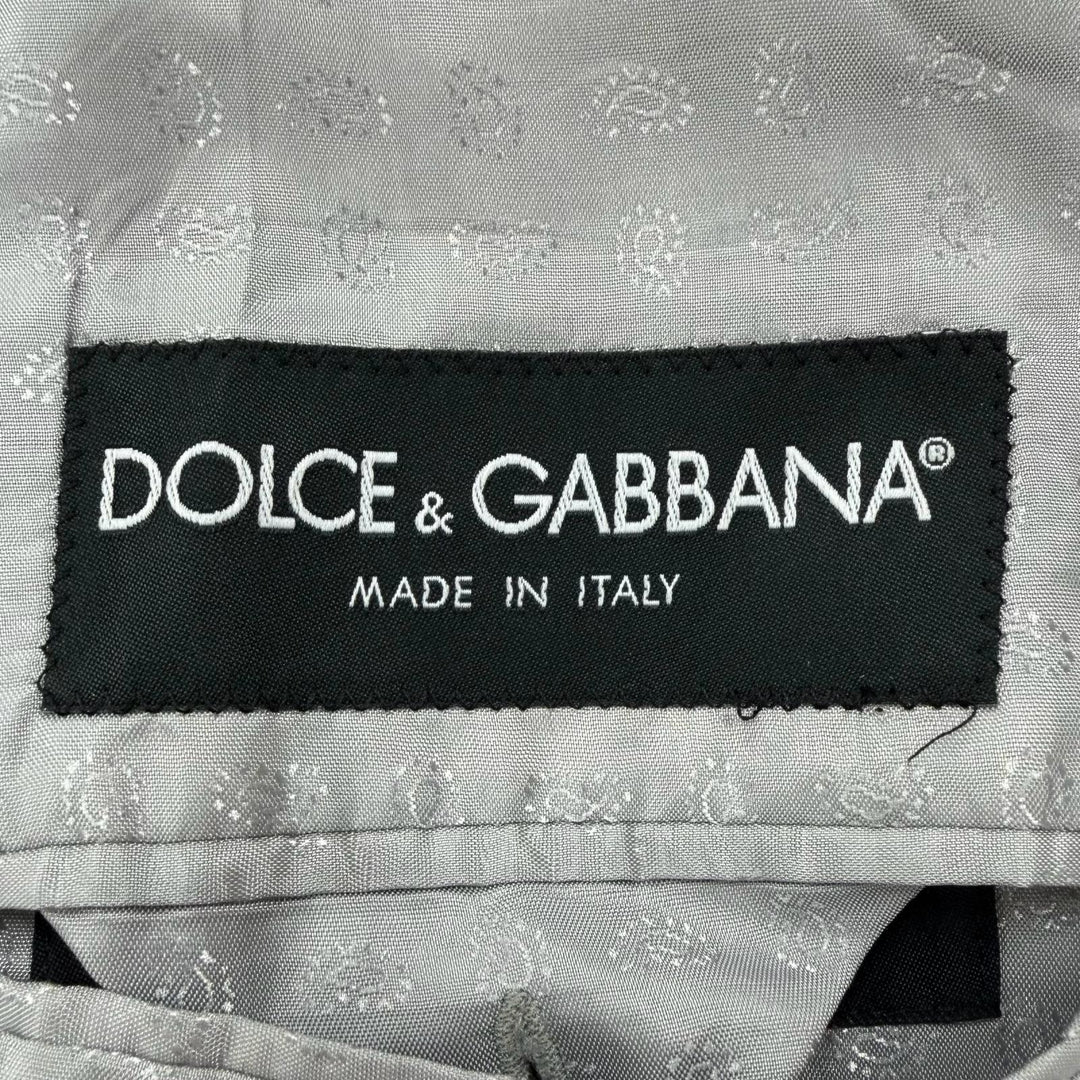 Pristine DOLCE&GABBANA two-piece set Black Tag Single Suit Light gray wool 54
