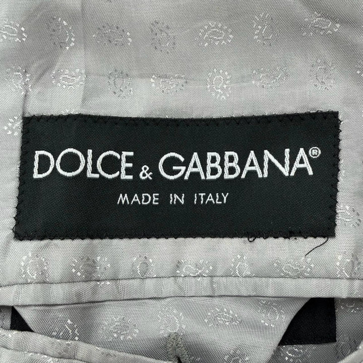 Pristine DOLCE&GABBANA two-piece set Black Tag Single Suit Light gray wool 54