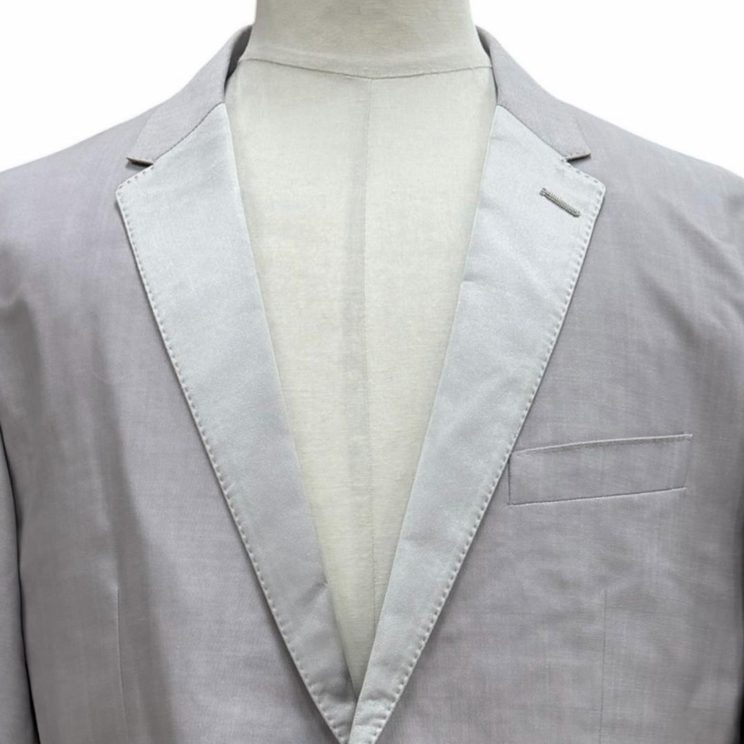 Pristine DOLCE&GABBANA two-piece set Black Tag Single Suit Light gray wool 54
