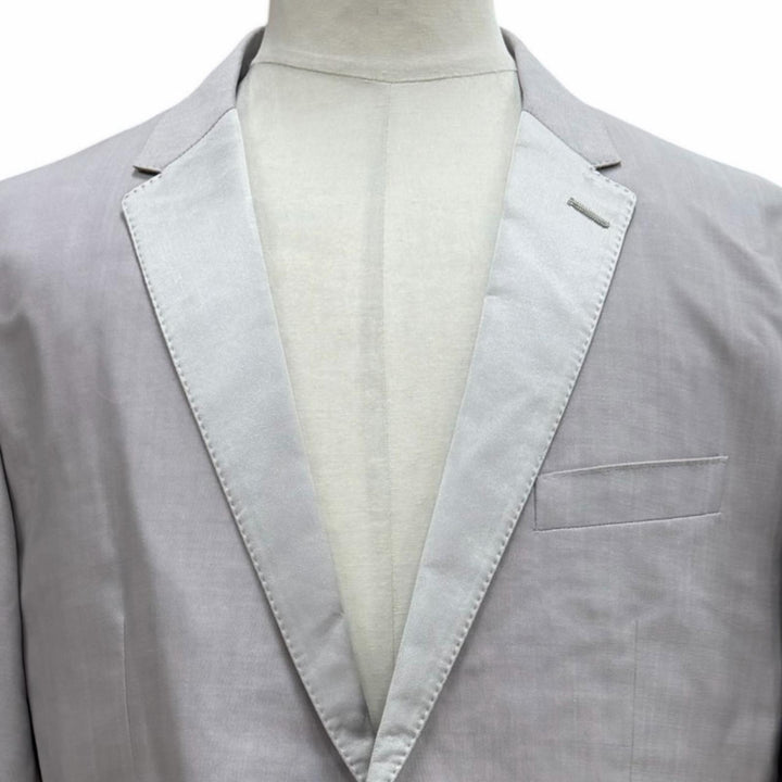 Pristine DOLCE&GABBANA two-piece set Black Tag Single Suit Light gray wool 54