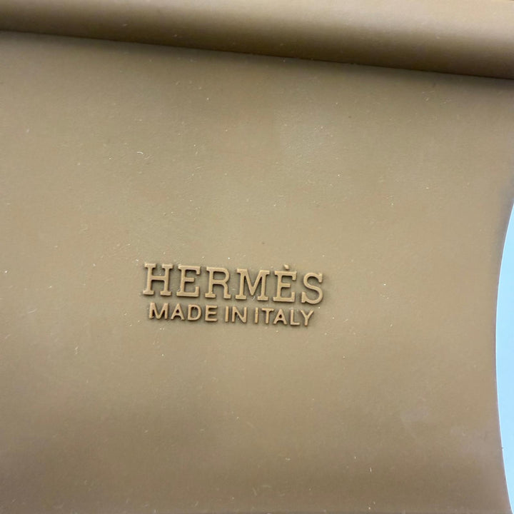 Excellent HERMES short boots veo Kelly buckle sheepskin Brown Mouton Women 36