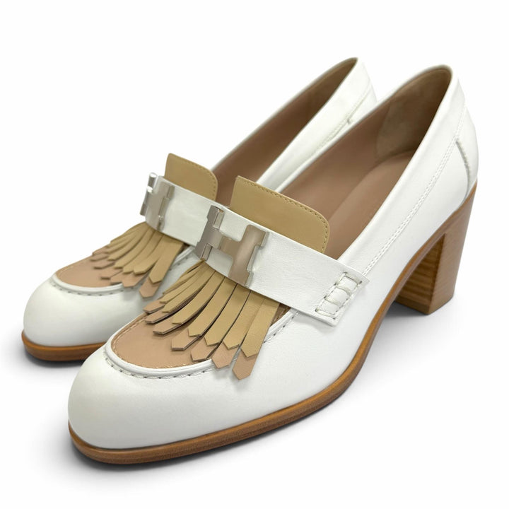 Excellent HERMES pumps Elysée 70 Constance Leather pumps 35.5 221066Z