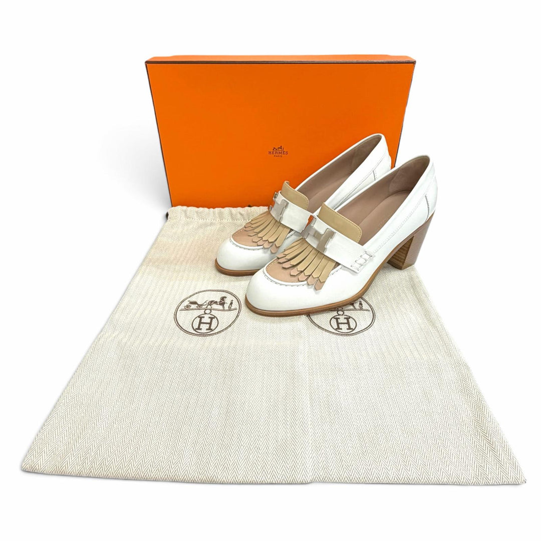 Excellent HERMES pumps Elysée 70 Constance Leather pumps 35.5 221066Z