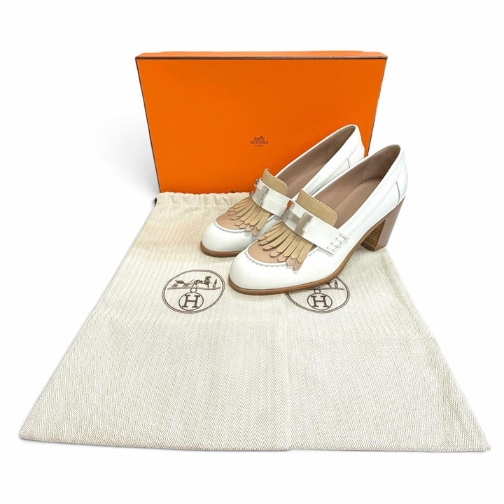 Excellent HERMES pumps Elysée 70 Constance Leather pumps 35.5 221066Z