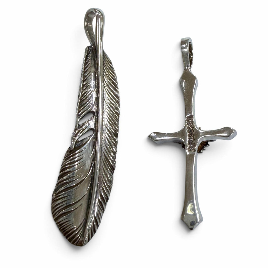 Great ARIZONA FREEDOM Necklace Sun God Feather Pendant Top and Ring 5-piece set