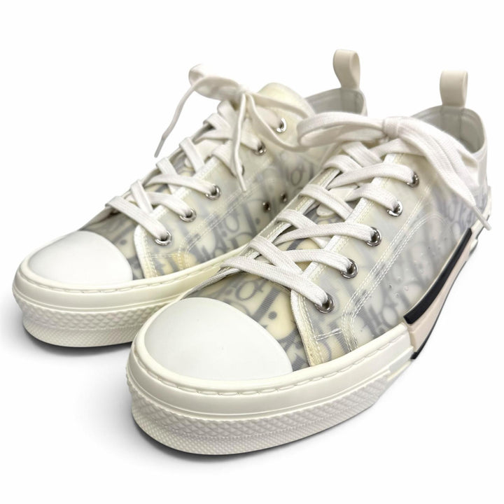 Pristine DIOR Low cut sneakers B23 oblique pattern white rubber mens 42