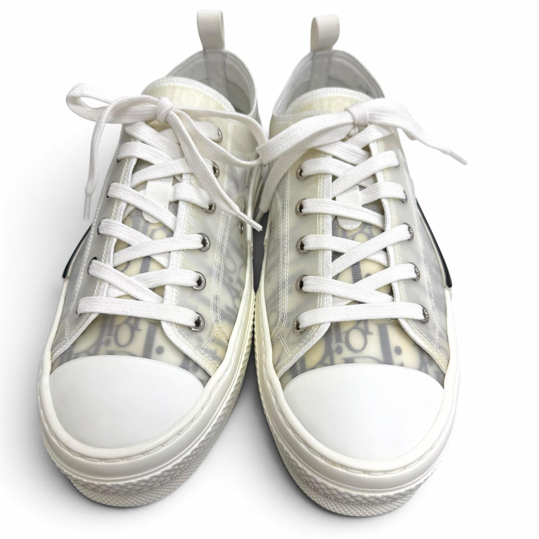 Pristine DIOR Low cut sneakers B23 oblique pattern white rubber mens 42