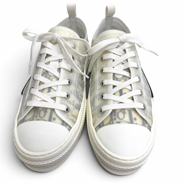 Pristine DIOR Low cut sneakers B23 oblique pattern white rubber mens 42