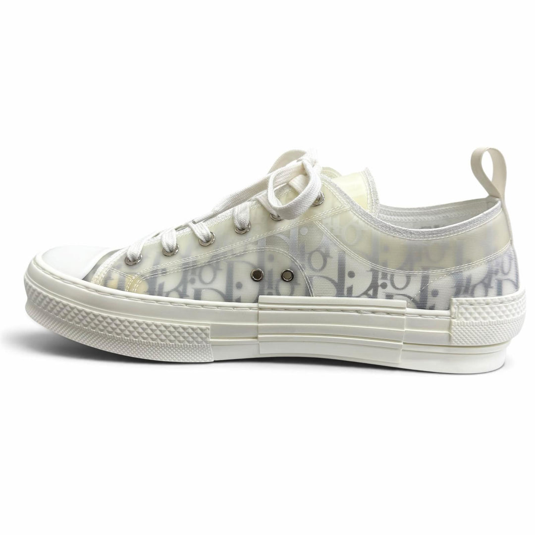 Pristine DIOR Low cut sneakers B23 oblique pattern white rubber mens 42