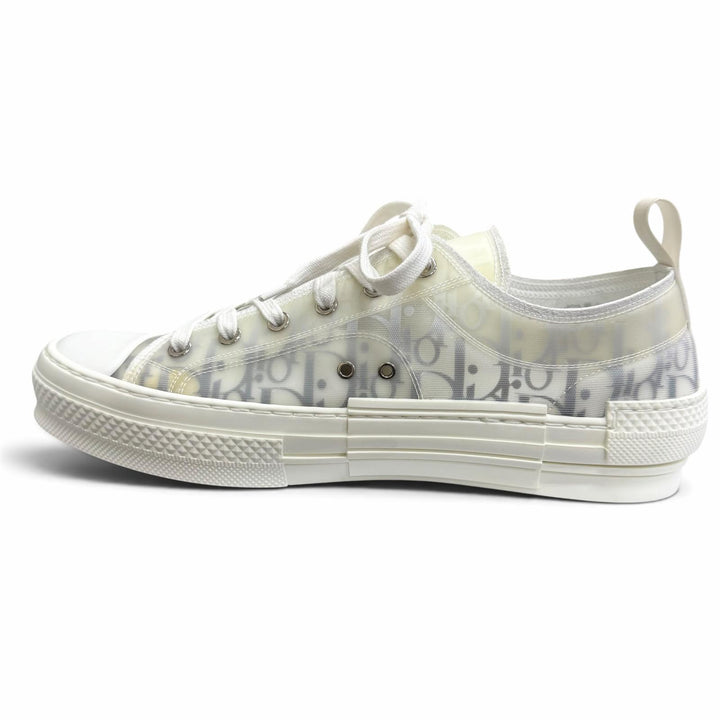 Pristine DIOR Low cut sneakers B23 oblique pattern white rubber mens 42